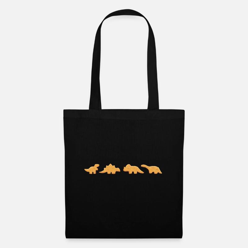 Dino Nuggets Grafik Chicken Nugget Lover - Stoffbeutel - Schwarz