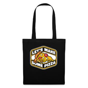 Faisons de la pizza plateau de pizza pizza pizza four pizza - Sac en tissu - noir - Devant