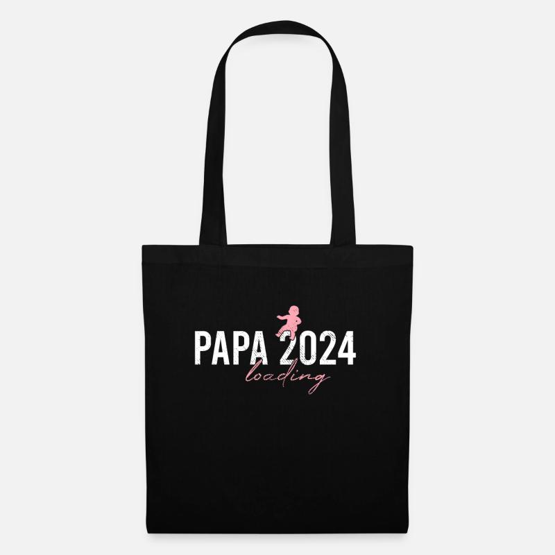 Papa 2024 loading - Stoffbeutel - Schwarz