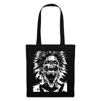 Horror Fan Skull with Mohawk Crazy Punkrocker Pun - Tote Bag - black - Front