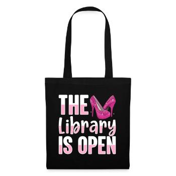 Stolz Die Bibliothek ist geöffnet Drag Queen - Stoffbeutel - Schwarz - Vorne