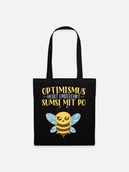 Optimismus Sumsi mit Po - Stoffbeutel - Schwarz