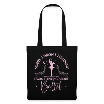 Ballet Dancer Dance Girl Ballerina - Stoffbeutel - Schwarz - Vorne