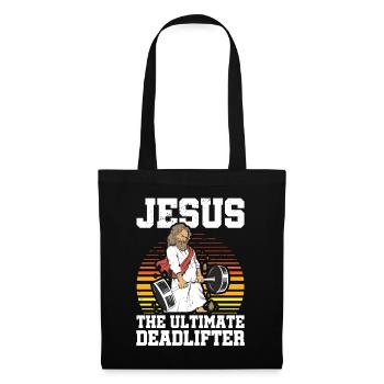 Jesus The Ultimate Deadlifter Gym - Tote Bag - black - Front