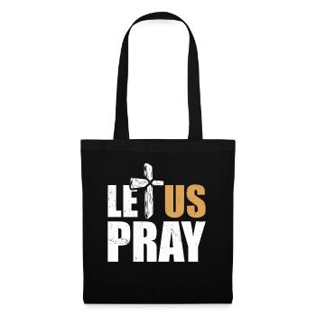 Let's pray cross Christian faith in God - Tote Bag - black - Front