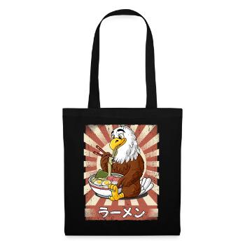 ramen soupe de nouilles aigle ramen - Sac en tissu - noir - Devant