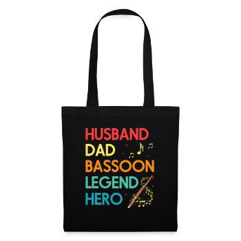 Bassoon Wind Instrument Design for Bassoonist - Tote Bag - black - Front