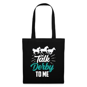 Parlez Derby avec moi cavalier - Sac en tissu - noir - Devant