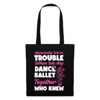 Ballet Danseuse Danse Ballerine - Sac en tissu - noir - Devant