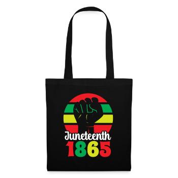Juneteenth 1865 Afrika Black African American - Stoffbeutel - Schwarz - Vorne