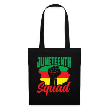 Juneteenth Team Black 1865 African American - Stoffbeutel - Schwarz - Vorne
