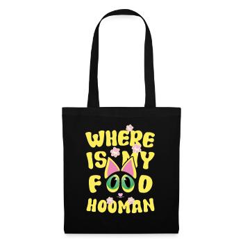 WHERE IS MY FOOD HOOMAN - Tote Bag - black - Front
