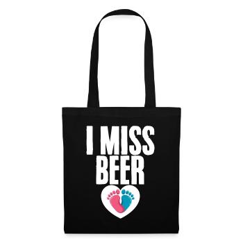 I Miss Beer 2 - Tote Bag - black - Front