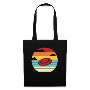 Retro Disc Golfer Frisbee Golf Basket Disc - Tote Bag - black - Front