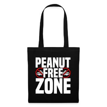Allergie aux arachides Allergie aux noix - Sac en tissu - noir - Devant