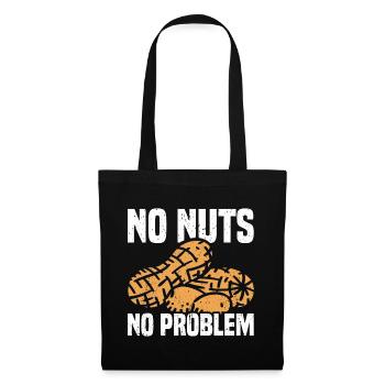 Allergie aux arachides Allergie aux noix - Sac en tissu - noir - Devant