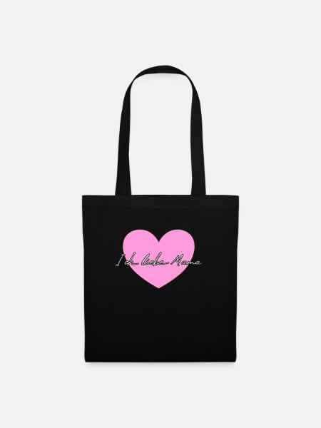 Ich liebe Mama - Stoffbeutel - Schwarz