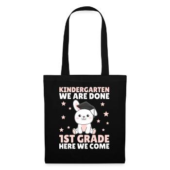 Kids Kindergarten graduate Hase 1st grade - Stoffbeutel - Schwarz - Vorne