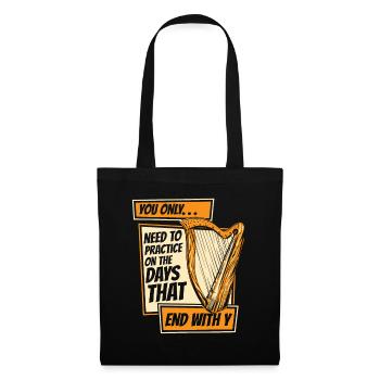 Need To Practice On Days That End With Y Harp - Tote Bag - black - Front
