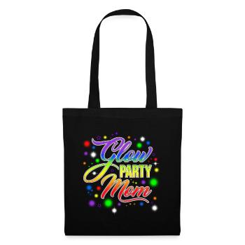 Glow Party Mom Happy Birthday Mom Outfit Designate - Stoffbeutel - Schwarz - Vorne