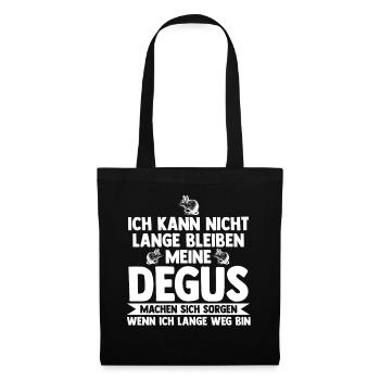 Meine Degus machen sich sorgen - Stoffbeutel - Schwarz - Vorne