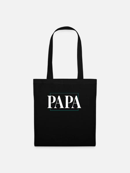 papa - Stoffbeutel - Schwarz