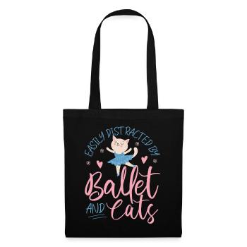 Ballet Dancer Dance Girl Ballerina - Stoffbeutel - Schwarz - Vorne