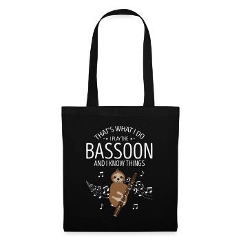 Basson pour basson anches et bassoniste - Sac en tissu - noir - Devant
