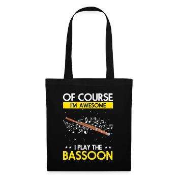 Basson Orchesta design pour bassonistes - Sac en tissu - noir - Devant
