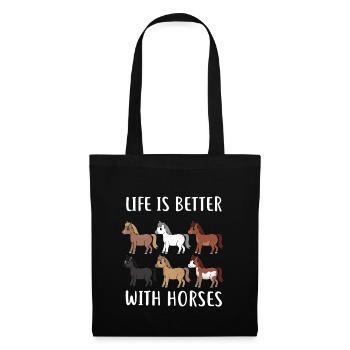 HORSESPACKLIFEISBETTERWITHHORSES - Tote Bag - black - Front