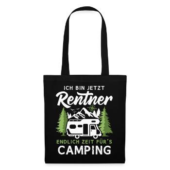 Wohnmobil Rentner endlich Zeit für Camping - Stoffbeutel - Schwarz - Vorne