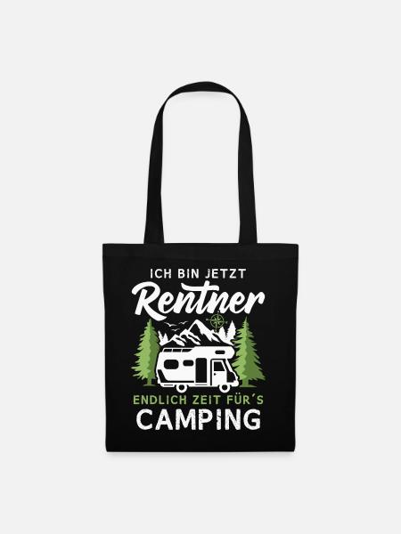 Wohnmobil Rentner endlich Zeit für Camping - Stoffbeutel - Schwarz