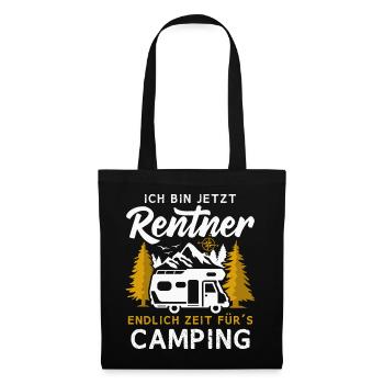 Wohnmobil Rentner endlich Zeit für Camping - Stoffbeutel - Schwarz - Vorne