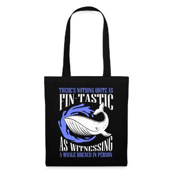 Whale design for whales and blue whales or beluga whales - Tote Bag - black - Front