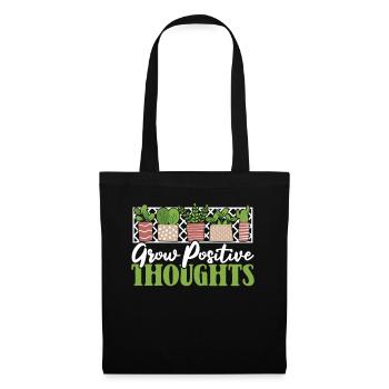 Cultiver des pensées positives Jardin de jardins familiaux Horticulture - Sac en tissu - noir - Devant