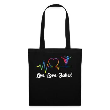 Ballet Danseuse Danse Ballerine - Sac en tissu - noir - Devant