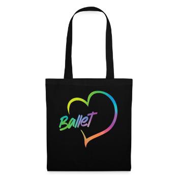 Ballet Dancer Dance Girl Ballerina - Stoffbeutel - Schwarz - Vorne