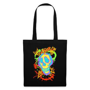 L.Gor Totenkopf Totenschädel Modern - Stoffbeutel - Schwarz - Vorne
