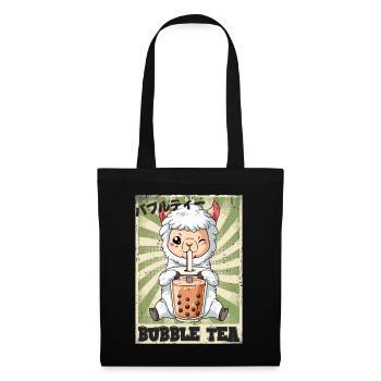 Boba Tea Lama Bubble Tea - Stoffbeutel - Schwarz - Vorne
