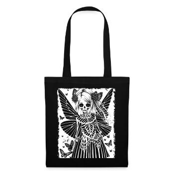 Fairycore Aesthetics Grunge Skeleton Fairy Goth G - Tote Bag - black - Front