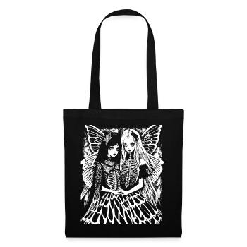 Fairycore Aesthetics Skeleton Fairy Goth Grunge G - Tote Bag - black - Front