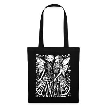 Fairycore Esthétique Squelette Fée Goth Grunge G - Sac en tissu - noir - Devant
