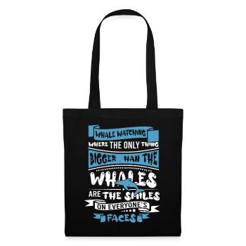 Conception d’observation des baleines pour les baleines - Sac en tissu - noir - Devant