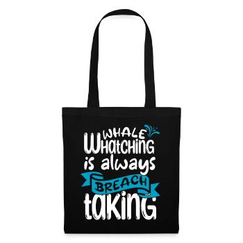 Citation de baleine pour le rorqual bleu et le béluga - Sac en tissu - noir - Devant