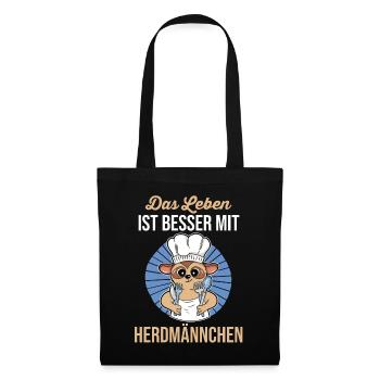 Erdmännchen Herdmännchen - Stoffbeutel - Schwarz - Vorne