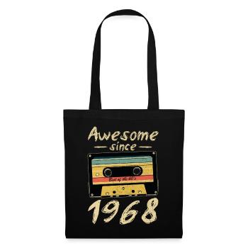 1968 Geburtstag 1968 Geboren Geburtstagsgeschenk - Stoffbeutel - Schwarz - Vorne