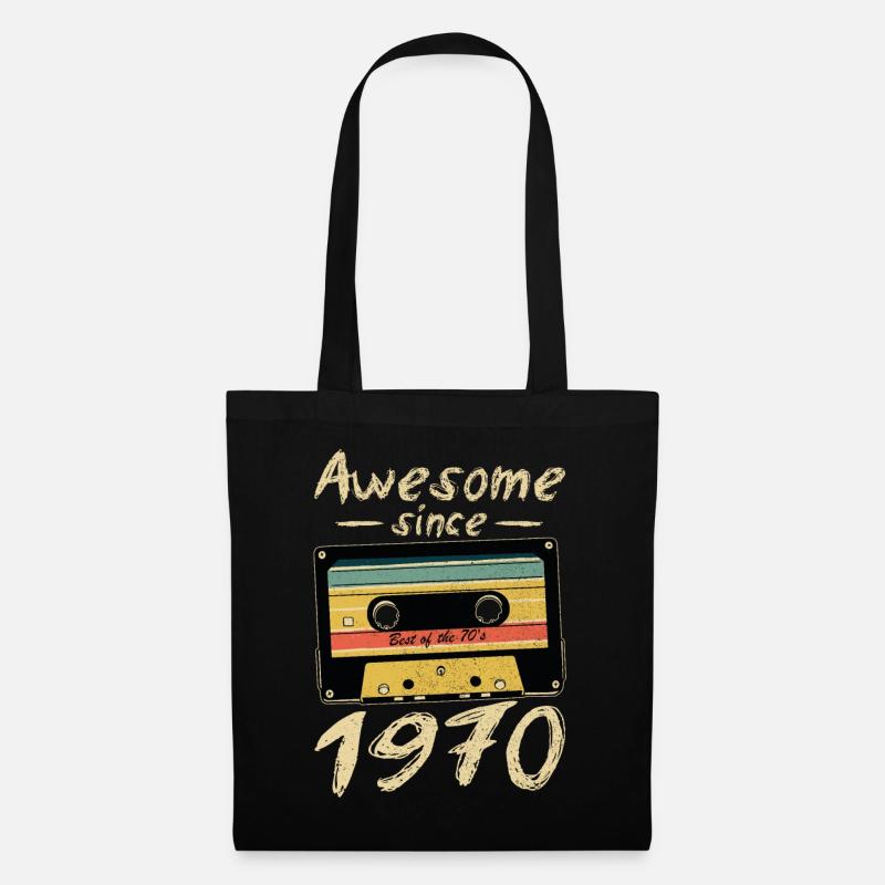 1970 Geburtstag 1970 Geboren Geburtstagsgeschenk - Stoffbeutel - Schwarz