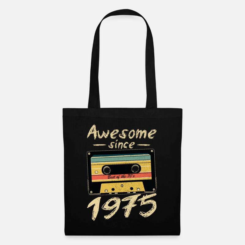1975 Geburtstag 1975 Geboren Geburtstagsgeschenk - Stoffbeutel - Schwarz