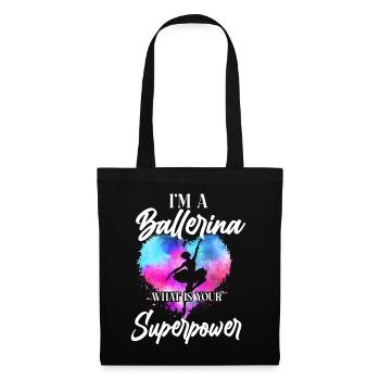Ballet Dancer Dance Girl Ballerina - Tote Bag - black - Front