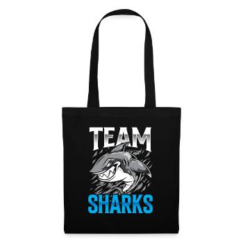 Team Sharks Shark Diving Shark Shark Shark Tooth - Tote Bag - black - Front